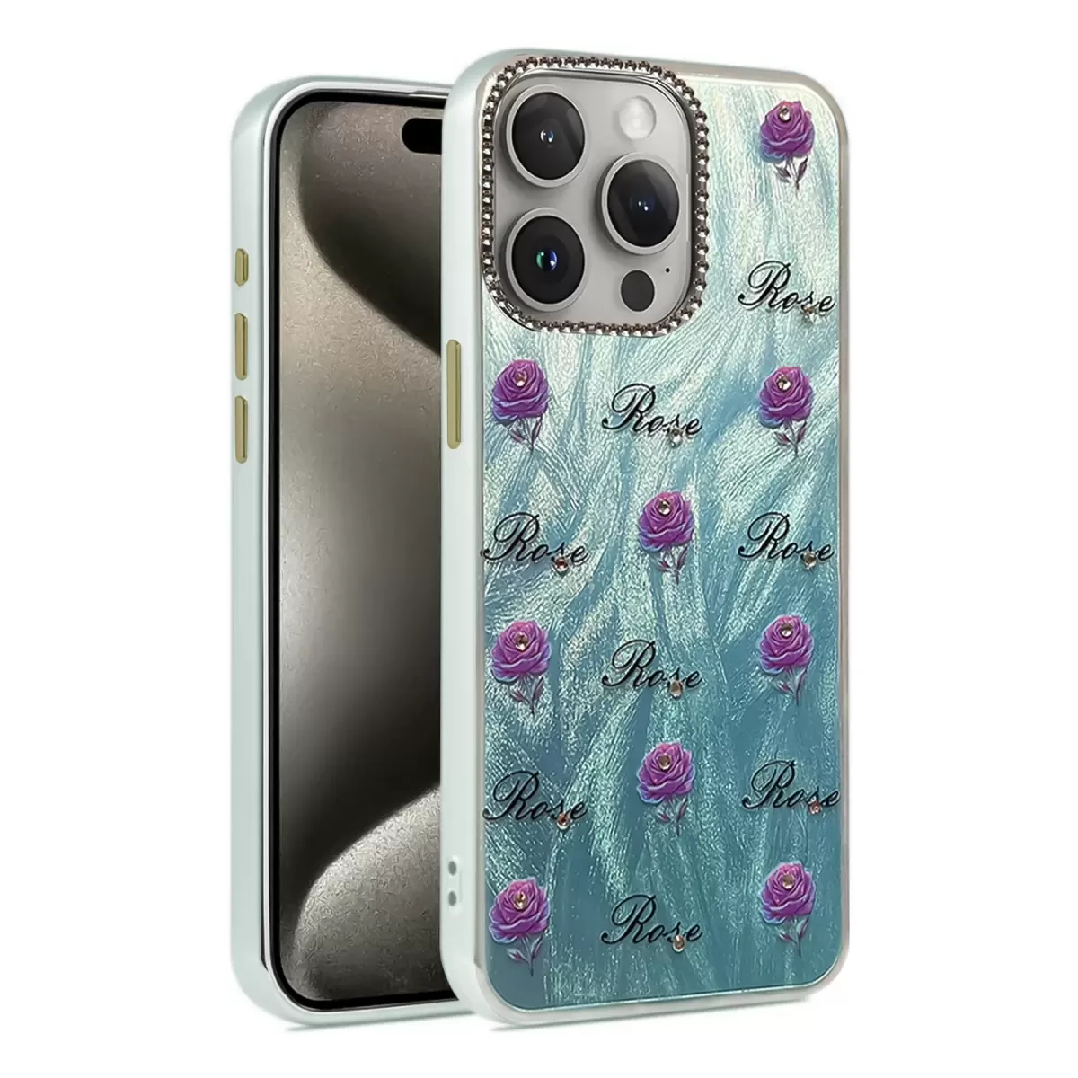 Newface Apple iPhone 15 Pro Kılıf Blade Aynalı Desenli Kapak - Desen 9