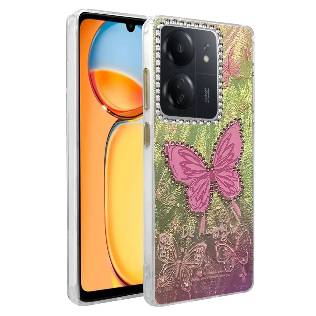 Newface Xiaomi Redmi 13C Kılıf Blade Aynalı Desenli Kapak - Desen 5