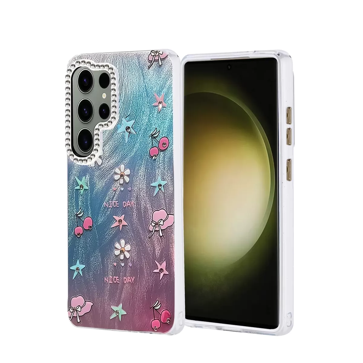 Newface Samsung Galaxy S25 Ultra Kılıf Blade Aynalı Desenli Kapak - Desen 4