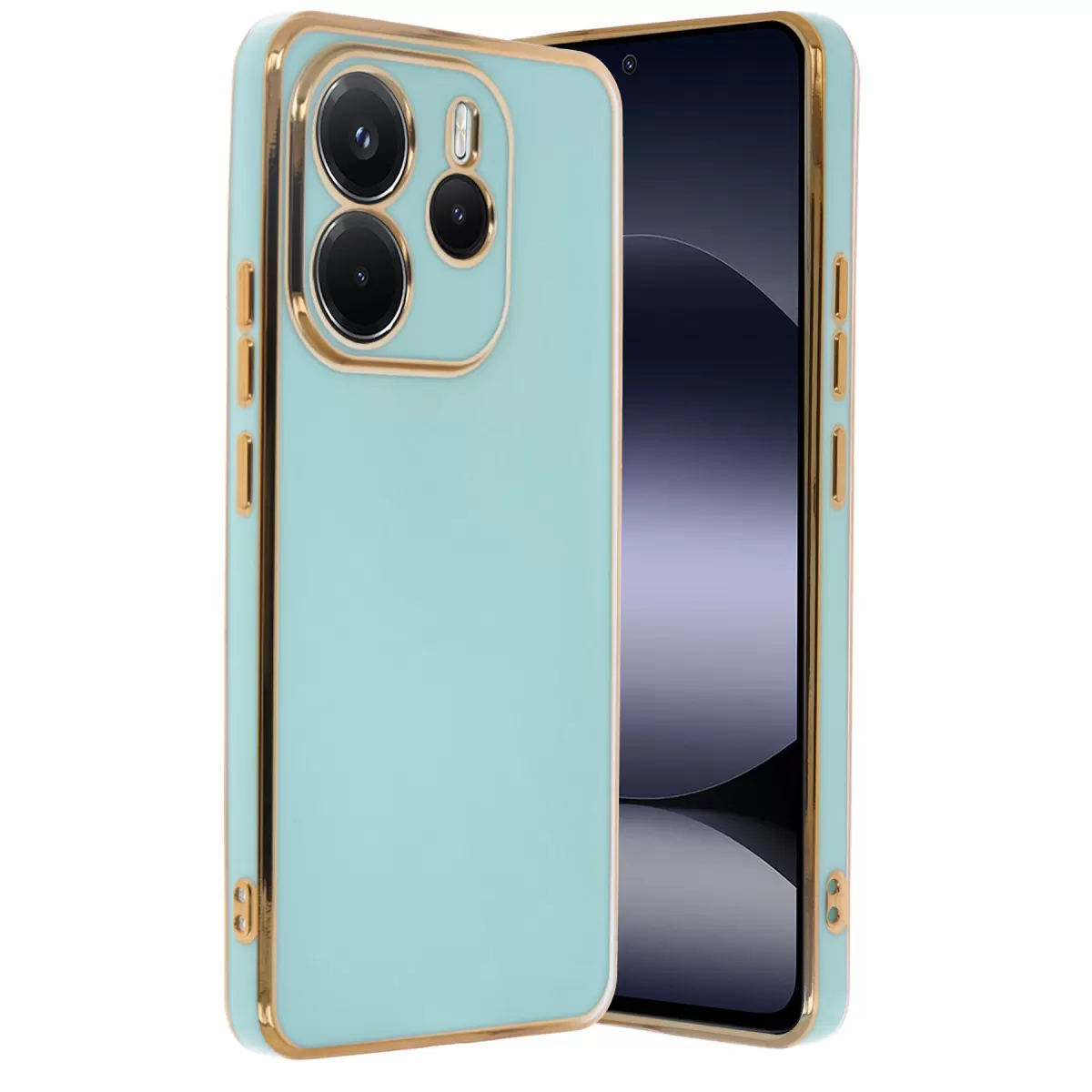 Newface Xiaomi Redmi Note 14 4G Kılıf Volet Silikon - Açık Yeşil