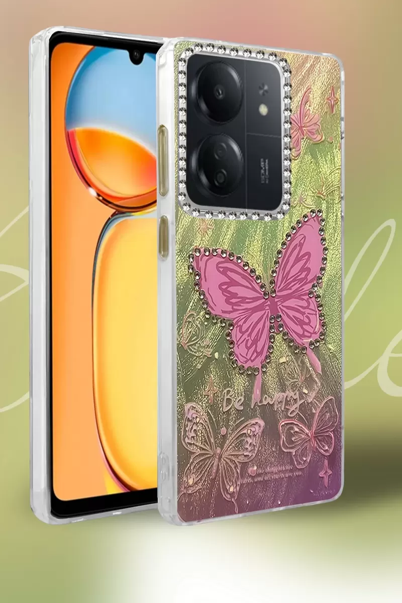 Newface Xiaomi Redmi 13C Kılıf Blade Aynalı Desenli Kapak - Desen 7