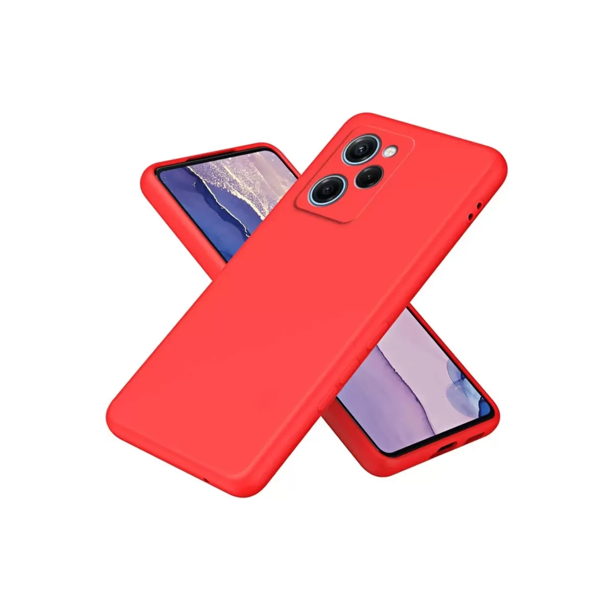 Newface Xiaomi Poco X5 Pro 5G Nano içi Kadife Silikon - Kırmızı