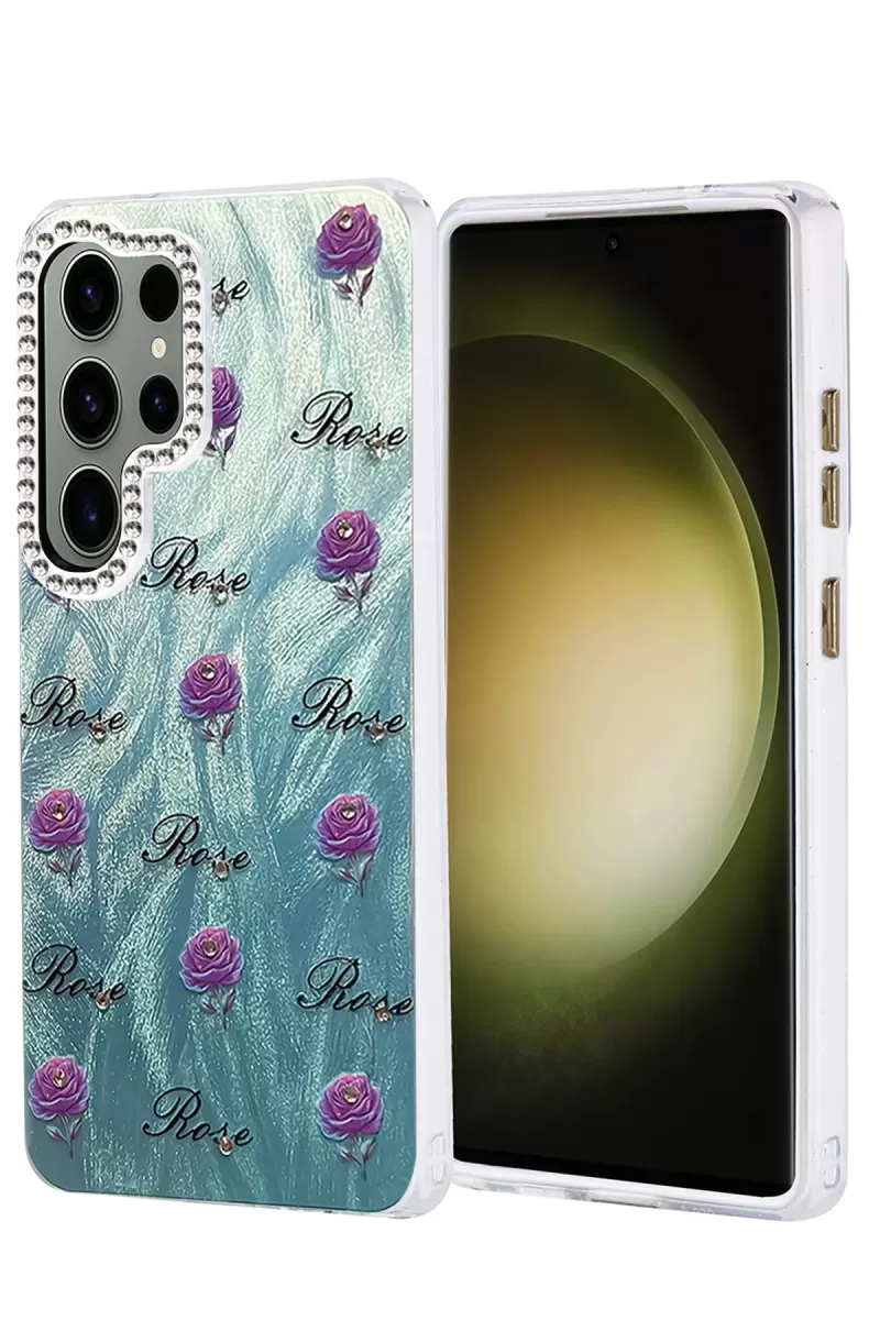 Newface Samsung Galaxy S25 Ultra Kılıf Blade Aynalı Desenli Kapak - Desen 9