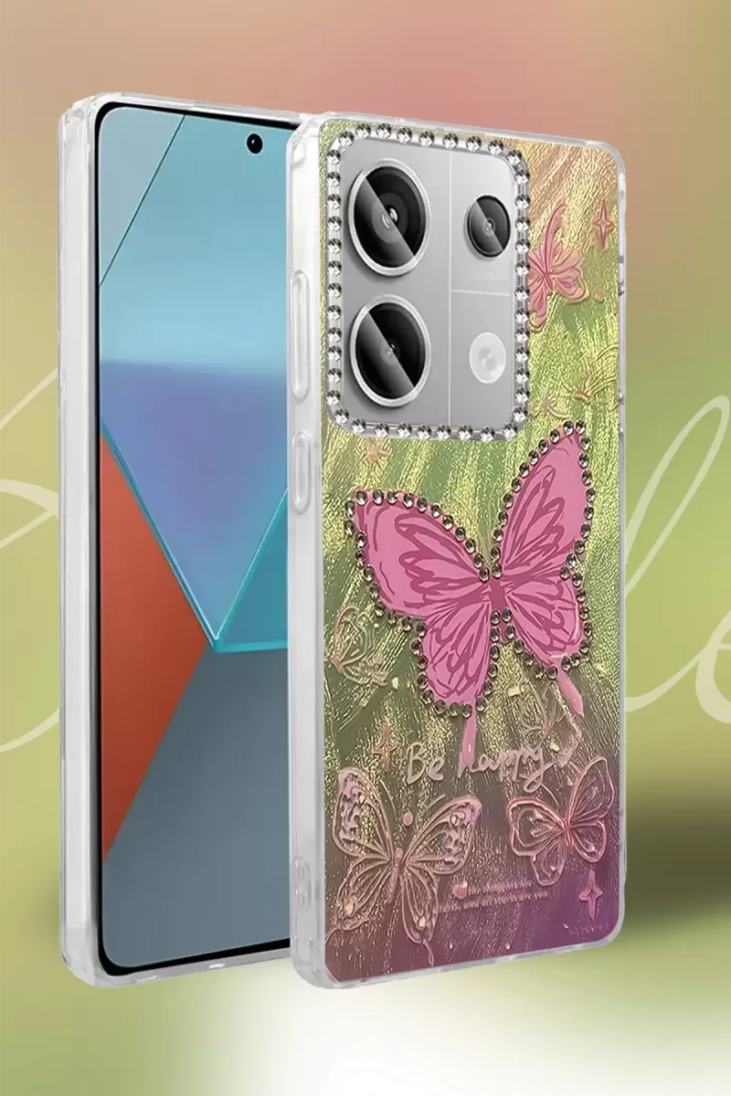 Newface Xiaomi Redmi Note 13 Pro 4G Kılıf Blade Aynalı Desenli Kapak - Desen 2