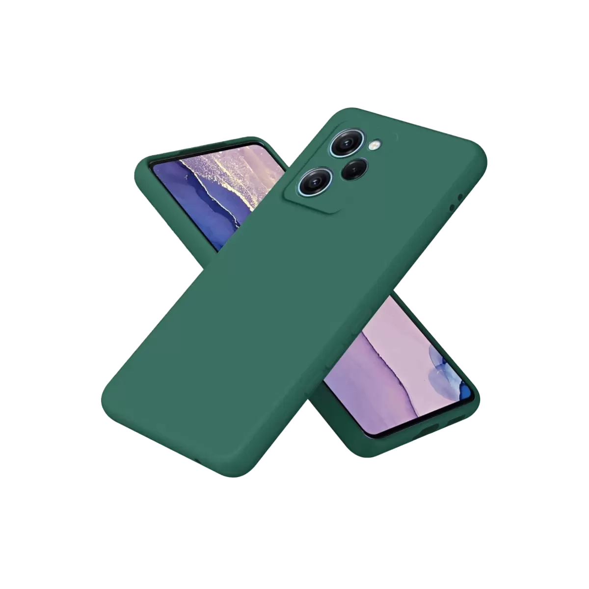 Newface Xiaomi Poco X5 Pro 5G Nano içi Kadife Silikon - Koyu Yeşil
