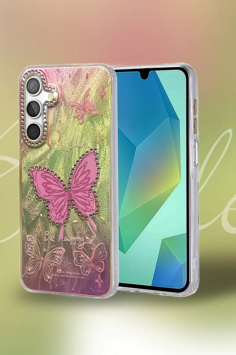 Newface Samsung Galaxy S25 Kılıf Blade Aynalı Desenli Kapak - Desen 1