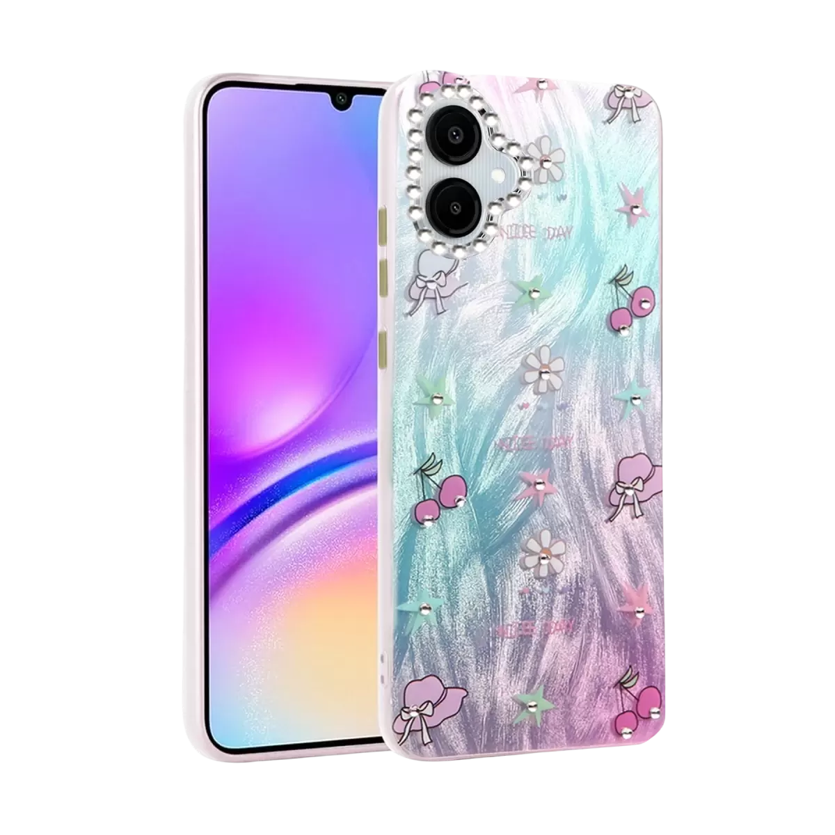 Newface Samsung Galaxy A06 Kılıf Blade Aynalı Desenli Kapak - Desen 4