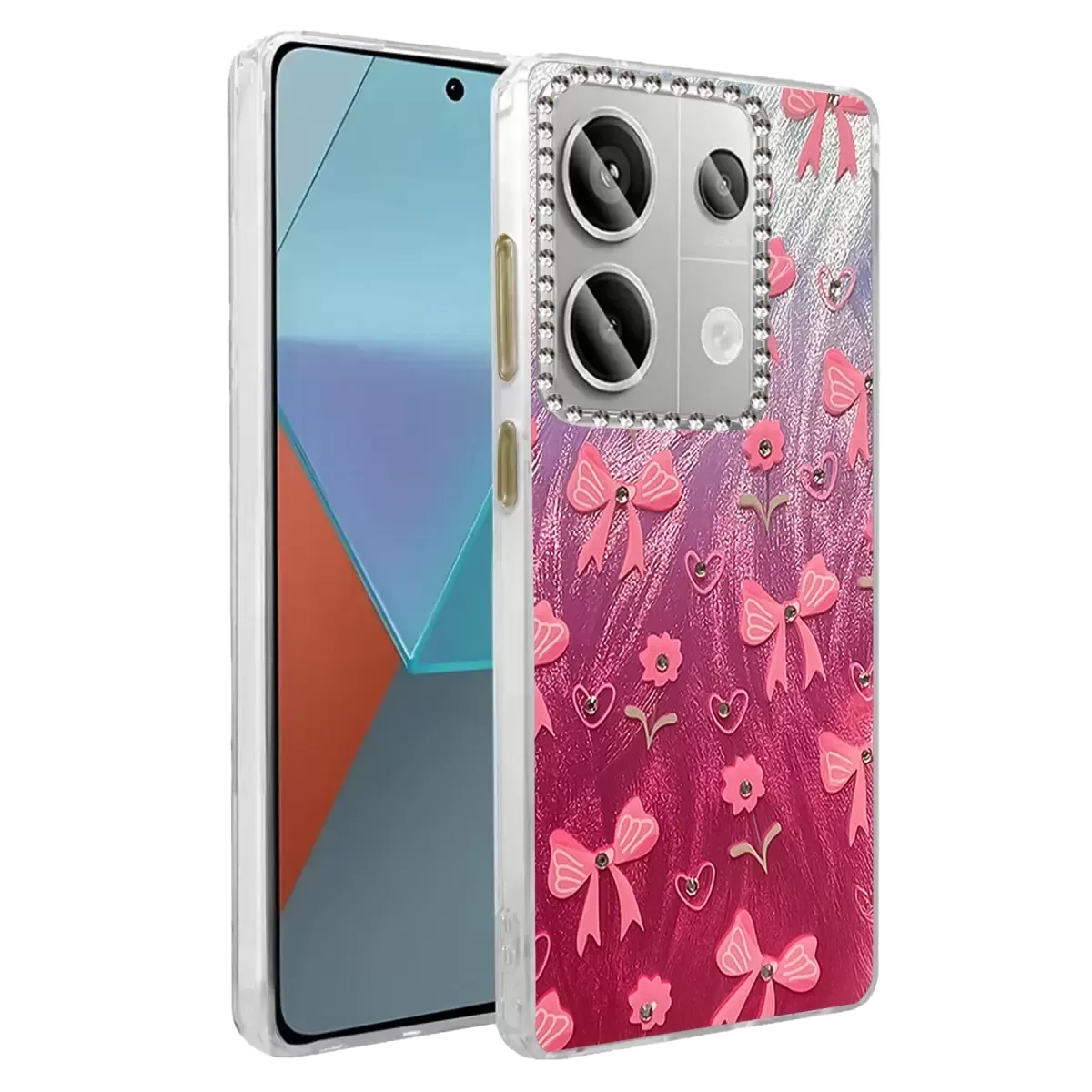 Newface Xiaomi Redmi Note 13 Pro 4G Kılıf Blade Aynalı Desenli Kapak - Desen 3