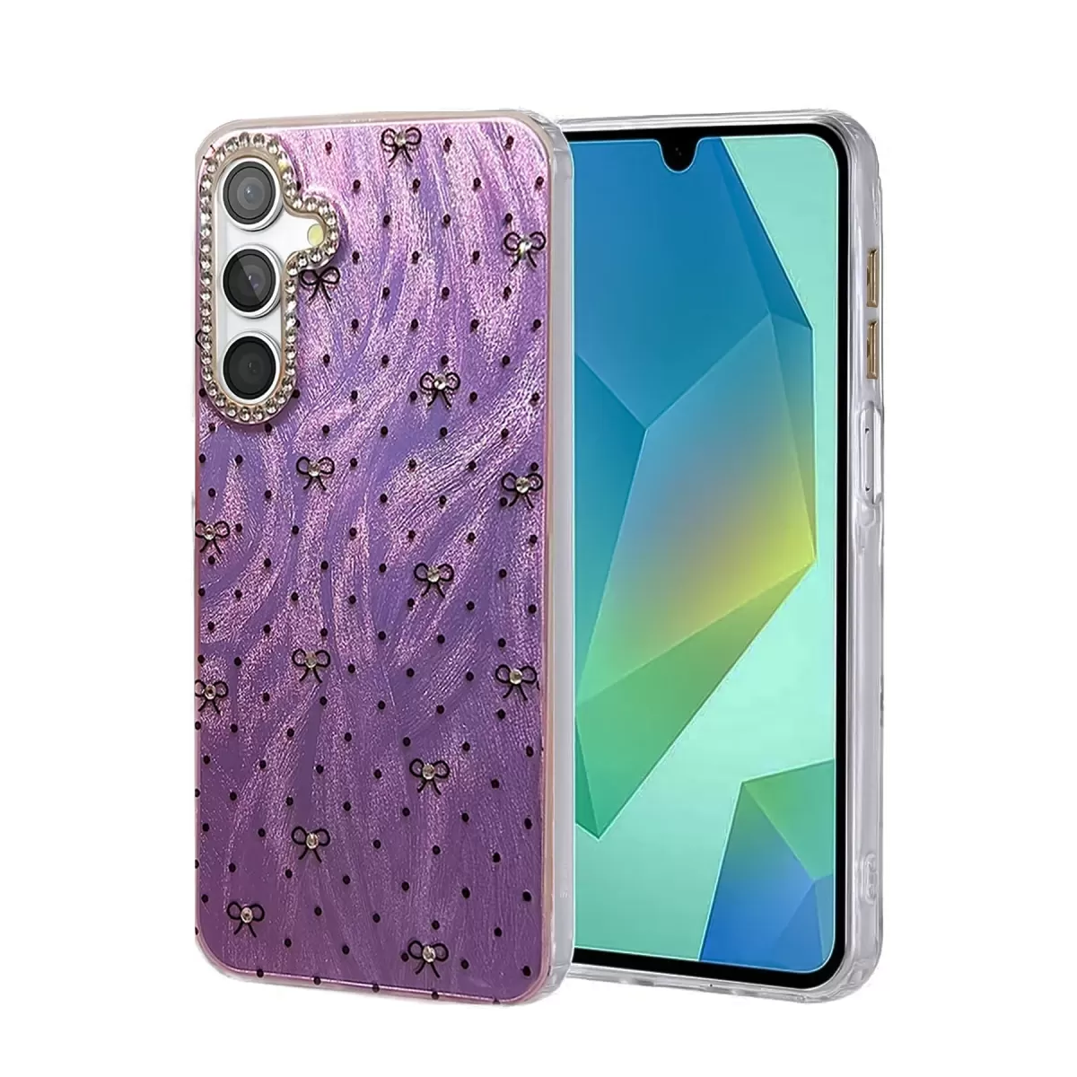 Newface Samsung Galaxy S25 Kılıf Blade Aynalı Desenli Kapak - Desen 2