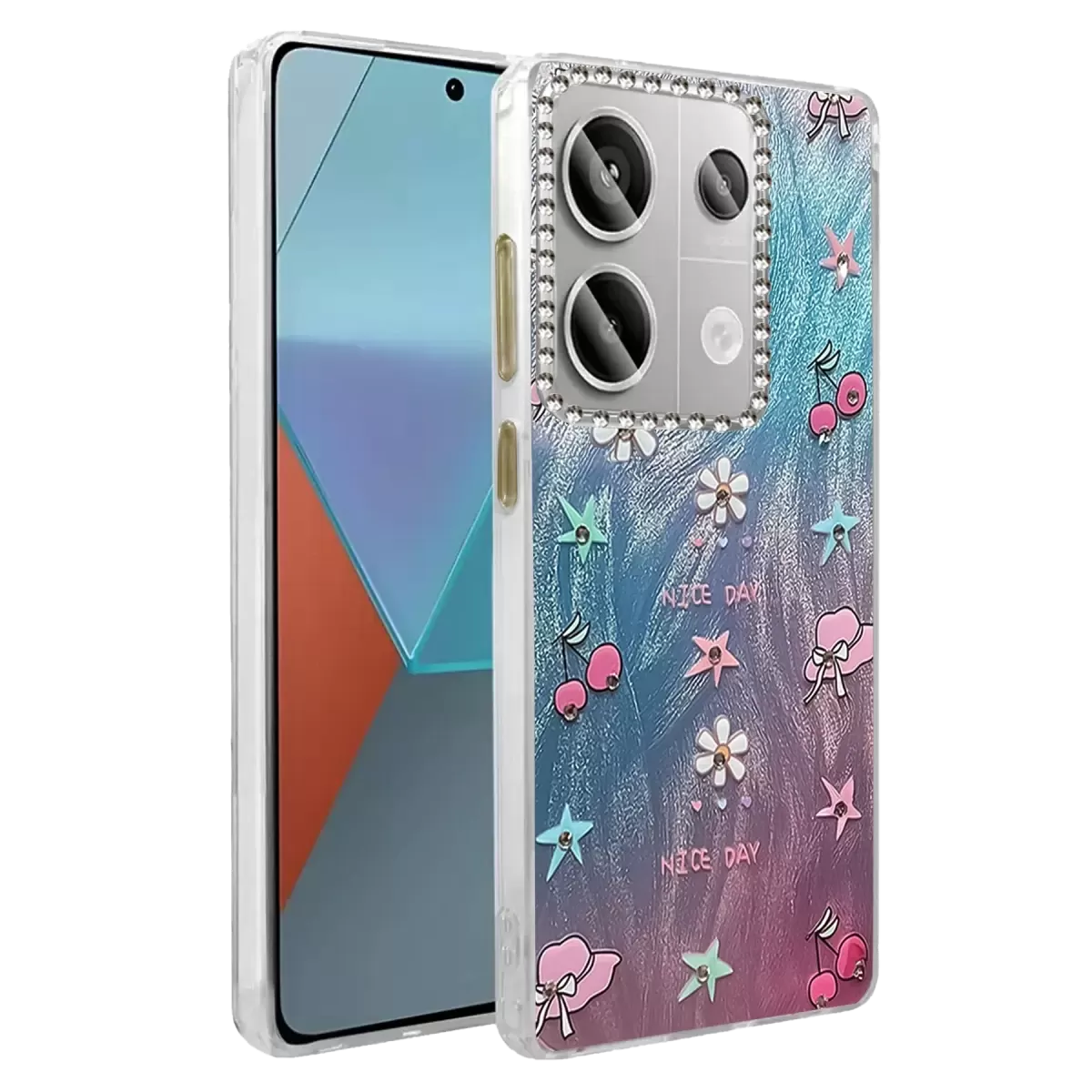 Newface Xiaomi Redmi Note 13 Pro 4G Kılıf Blade Aynalı Desenli Kapak - Desen 4