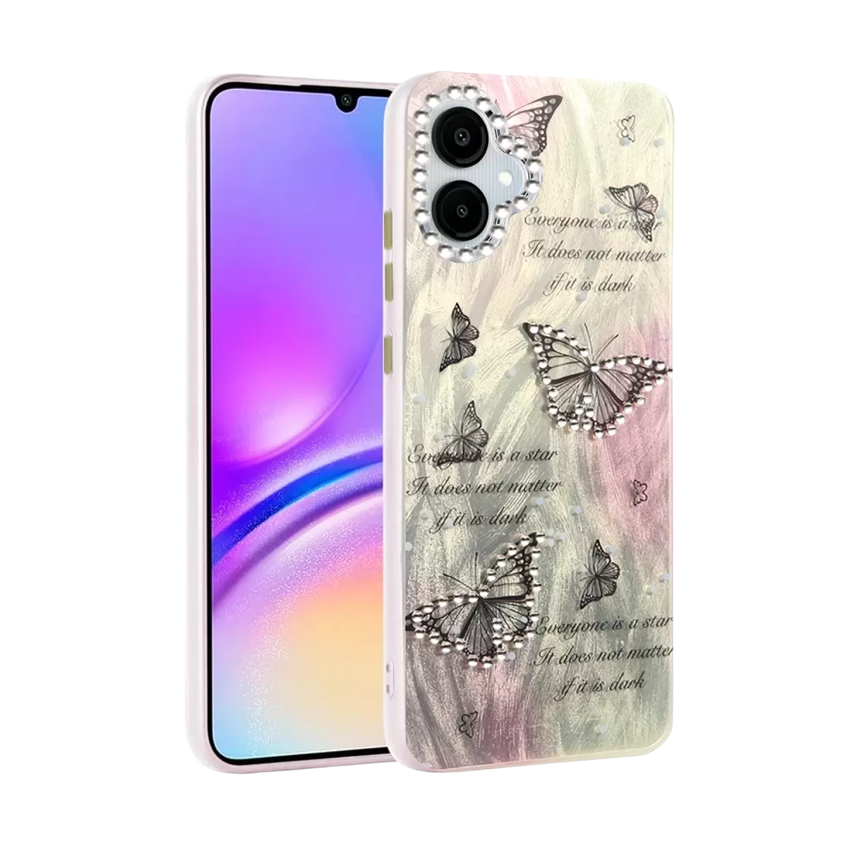Newface Samsung Galaxy A06 Kılıf Blade Aynalı Desenli Kapak - Desen 6