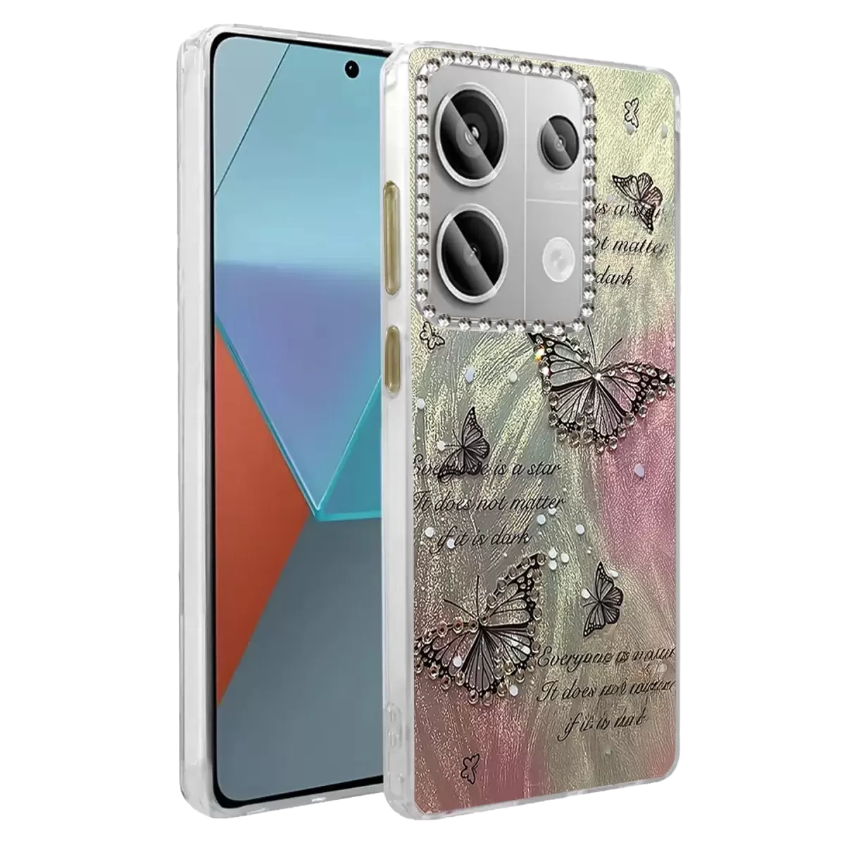 Newface Xiaomi Redmi Note 13 Pro 4G Kılıf Blade Aynalı Desenli Kapak - Desen 6