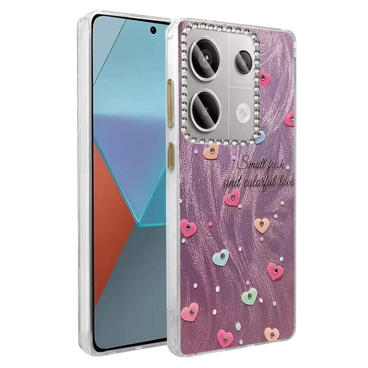 Newface Xiaomi Redmi Note 13 Pro 4G Kılıf Blade Aynalı Desenli Kapak - Desen 8