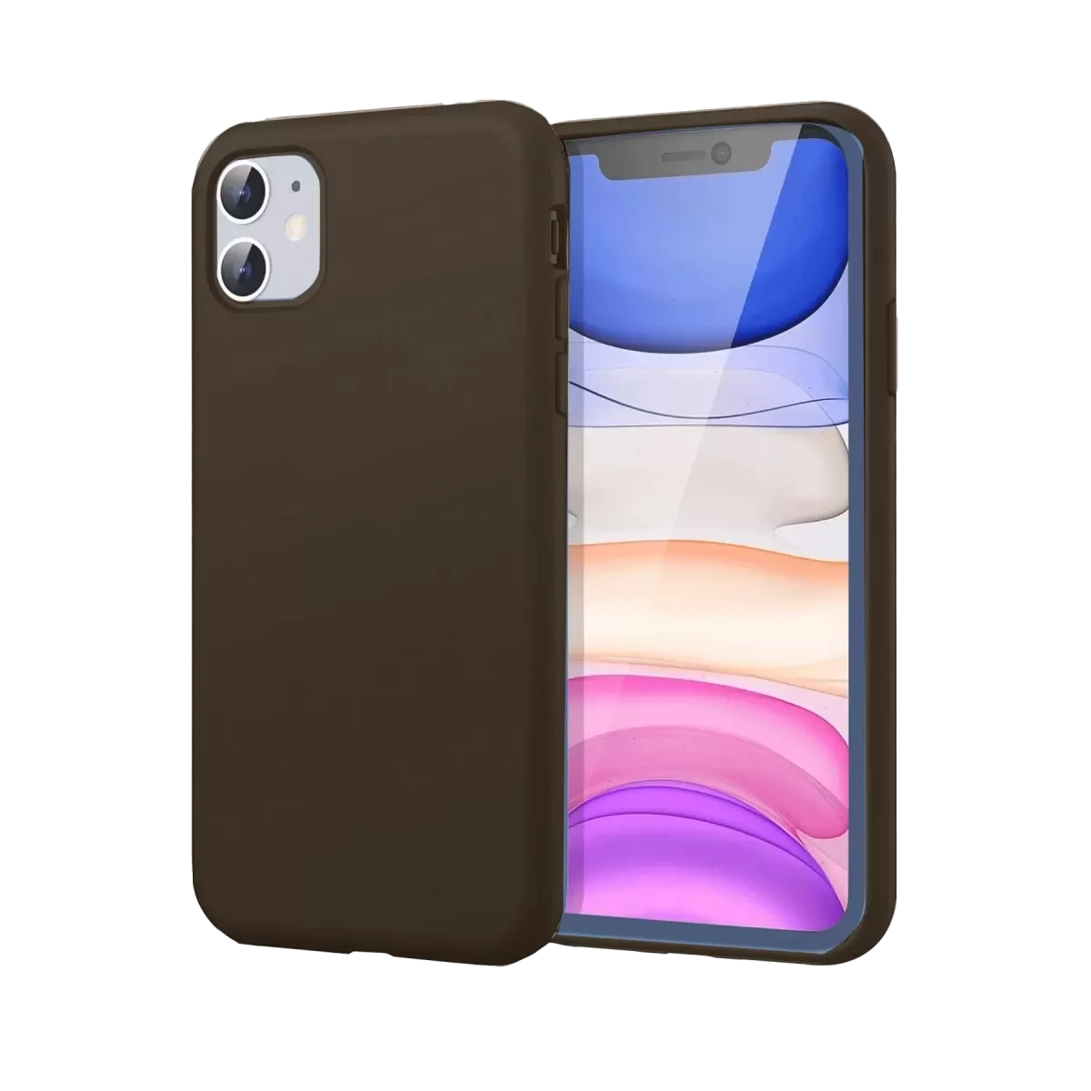 Newface Apple iPhone 11 Kılıf First Silikon - Kahverengi
