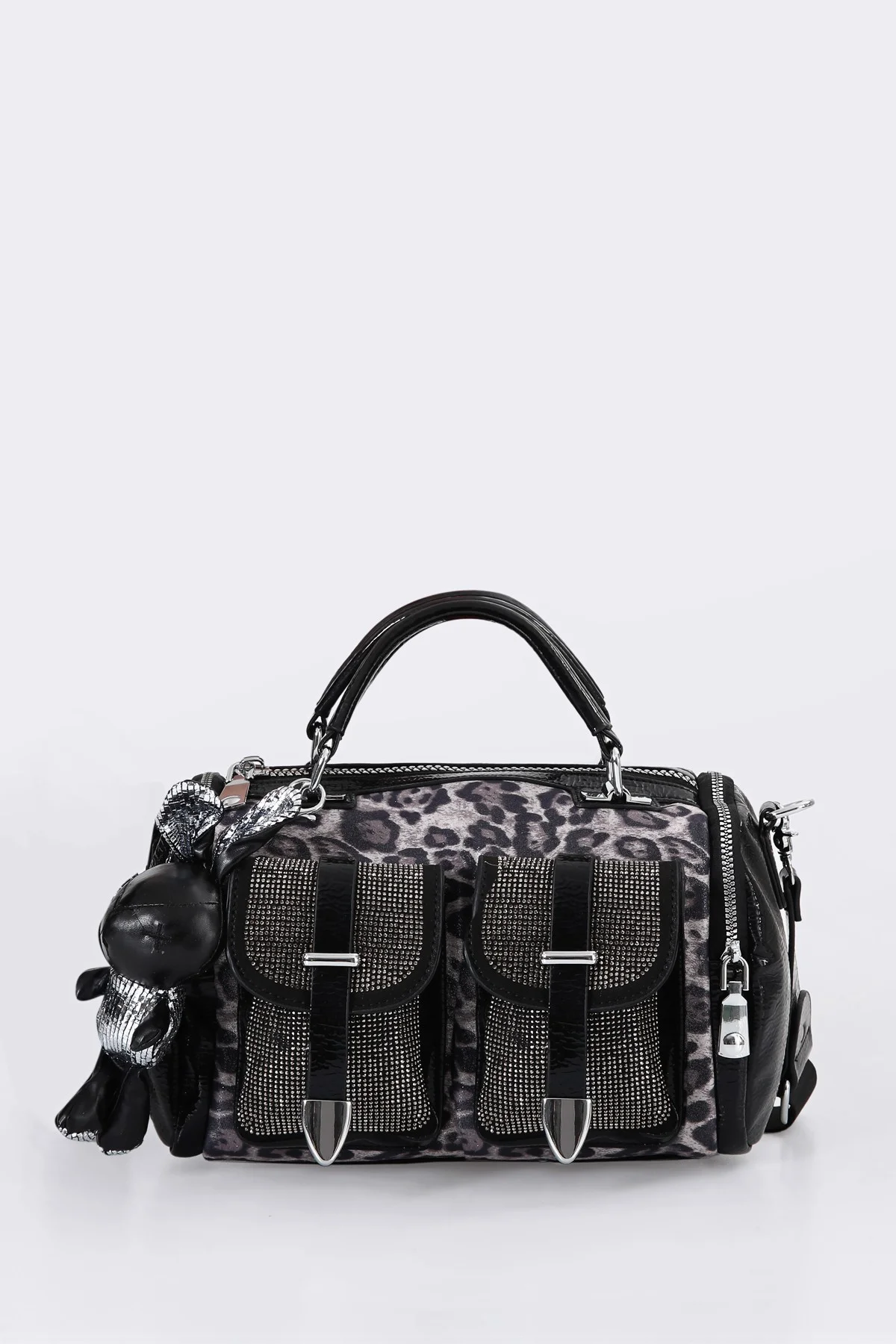 Kiwer Siyah Cilt Omuz Çantası