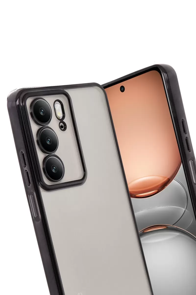 Newface Realme C75 4G Kılıf Razer Lensli Silikon - Siyah