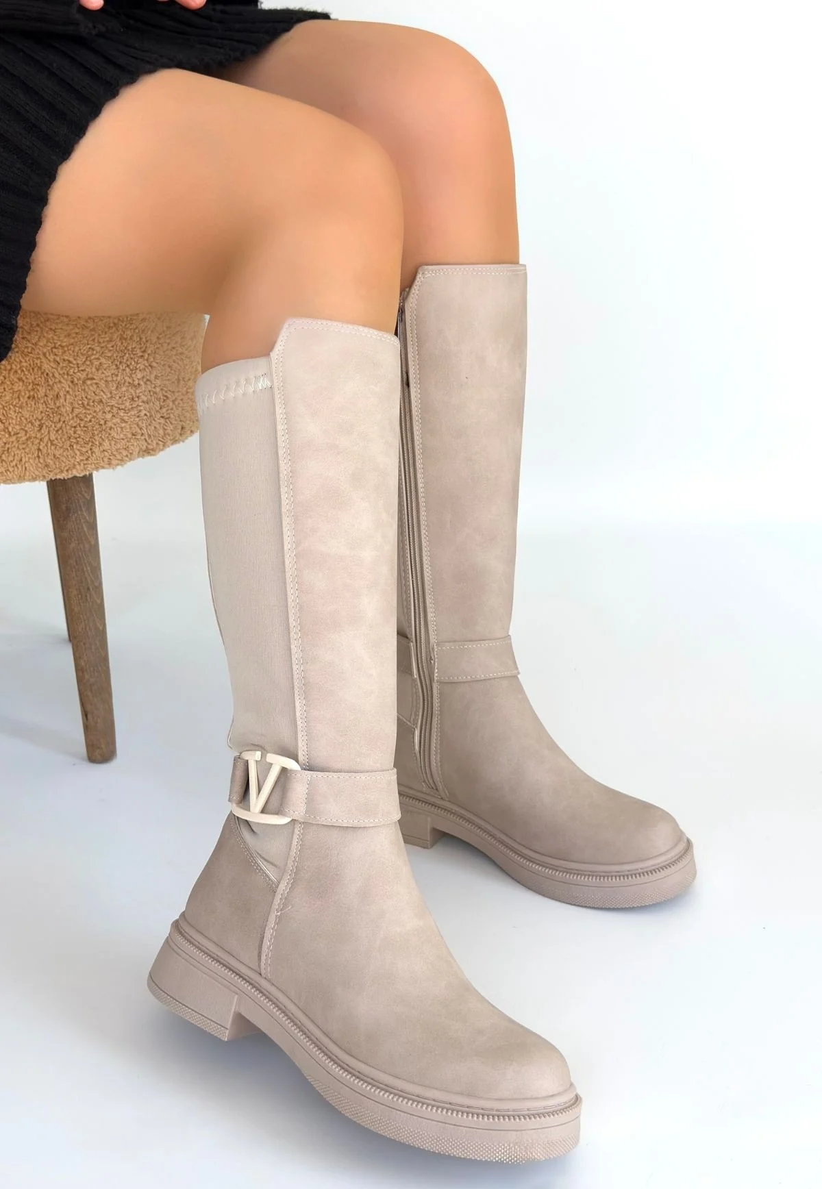 Diona Bej Nubuk Çizme