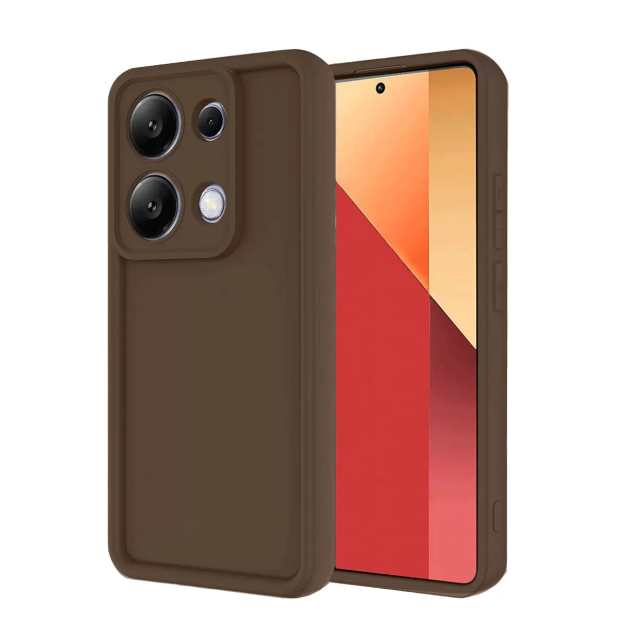 Newface Xiaomi Redmi Note 13 Pro 4G Kılıf Viera Silikon - Kahverengi