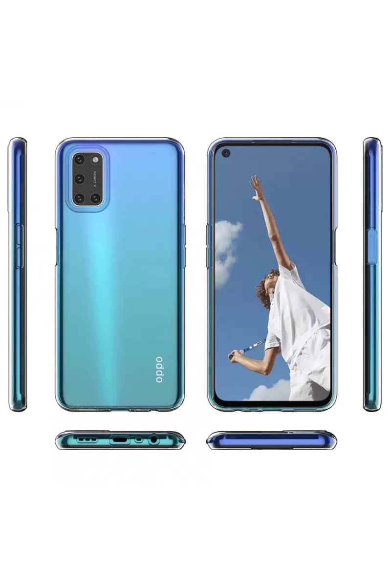 Newface Oppo A52 Kılıf Lüx Şeffaf Silikon