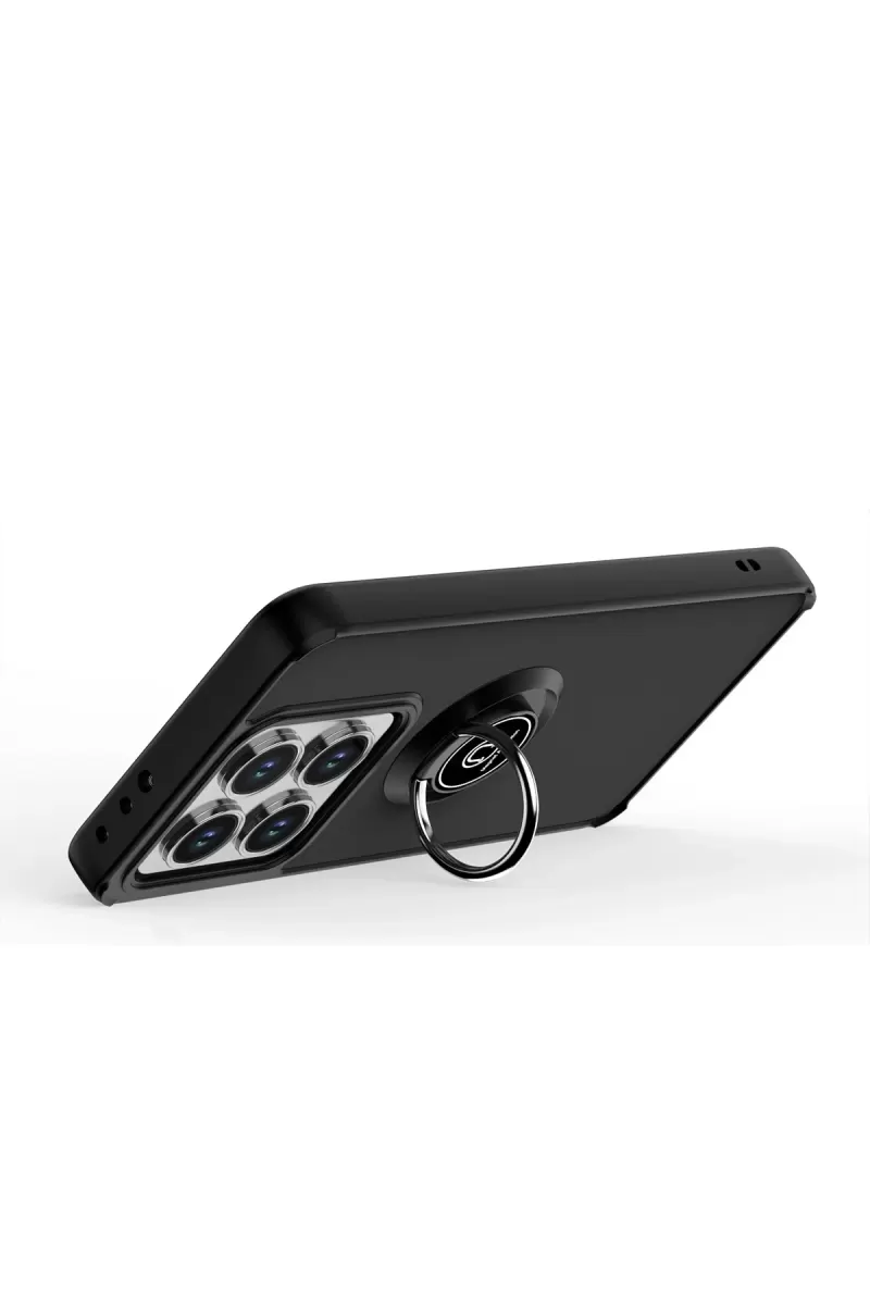 Newface Xiaomi Mi 14T Pro Kılıf Montreal Yüzüklü Silikon Kapak - Lacivert
