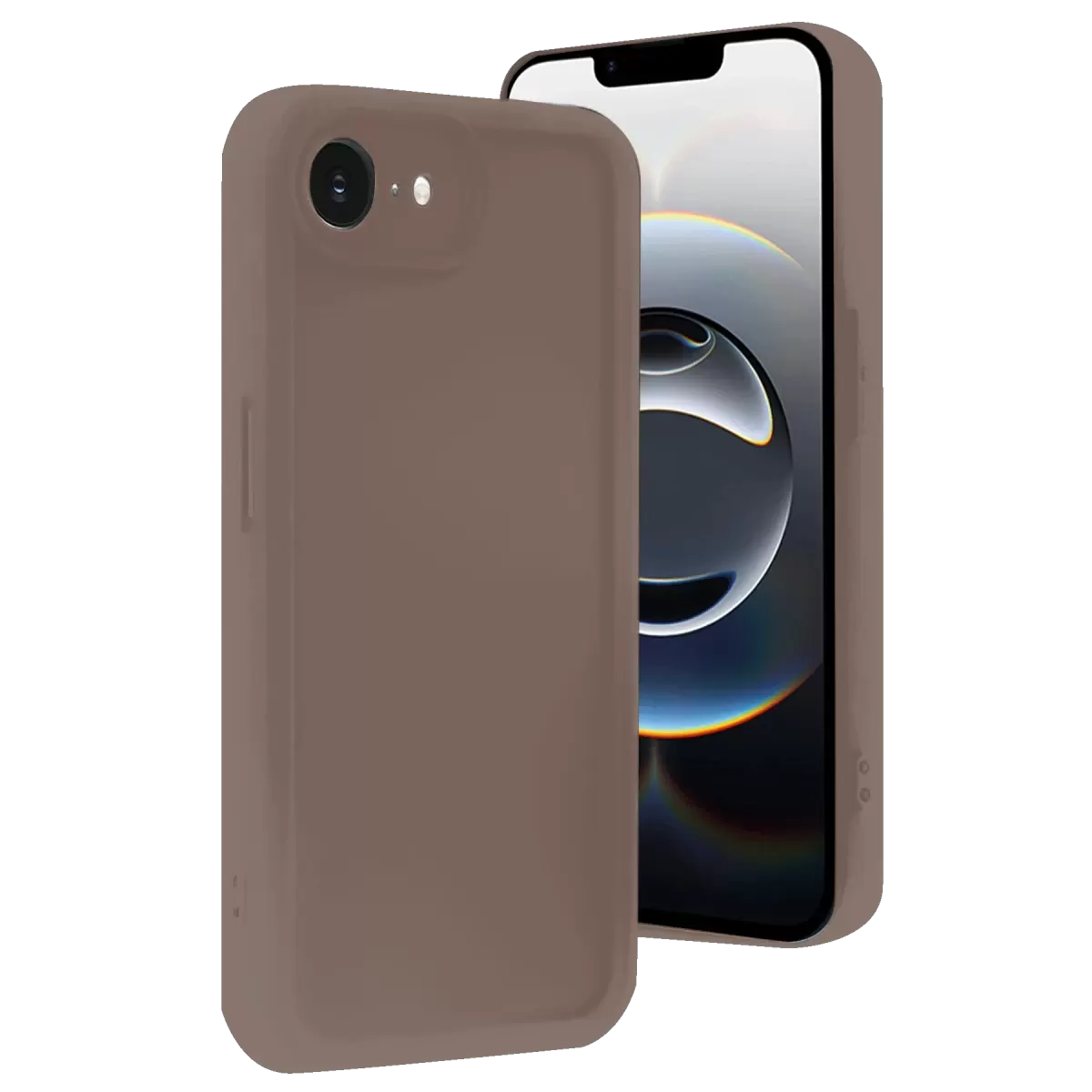 Newface Apple iPhone 16E Kılıf Viera Silikon - Kahverengi