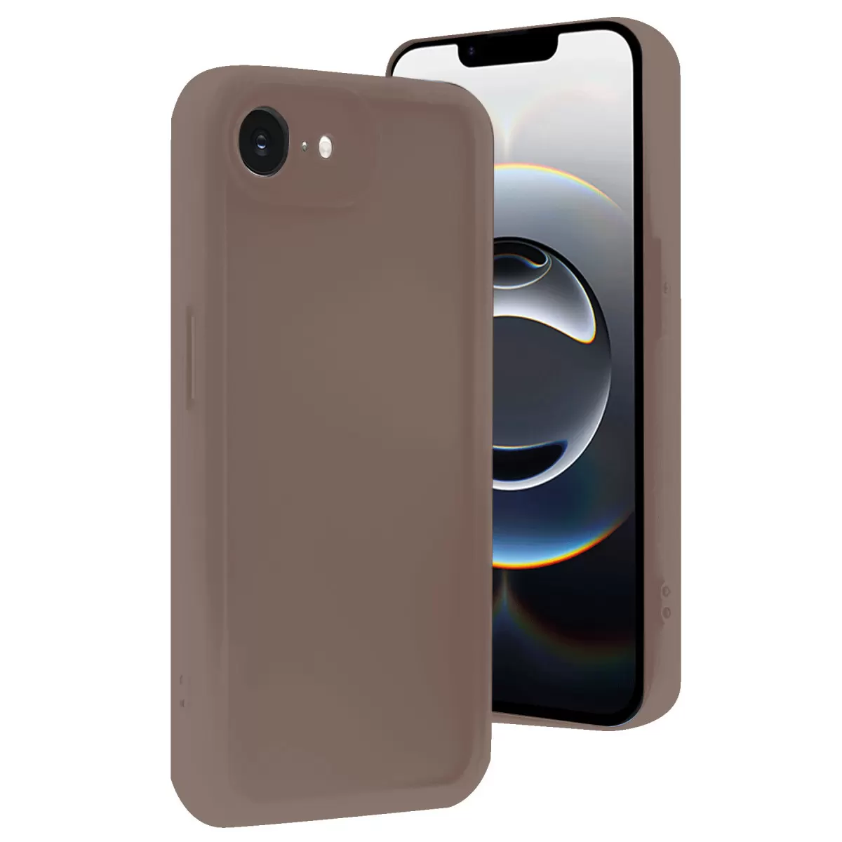 Newface Apple iPhone 16E Kılıf Viera Silikon - Kahverengi