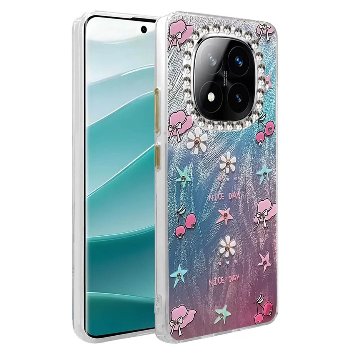 Newface Xiaomi Redmi Note 14 Pro 5G Kılıf Blade Aynalı Desenli Kapak - Desen 4