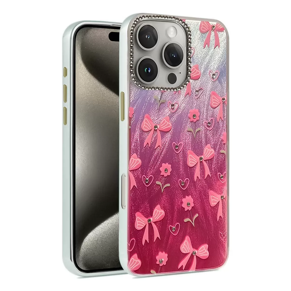 Newface Apple iPhone 16 Pro Max Kılıf Blade Aynalı Desenli Kapak - Desen 3
