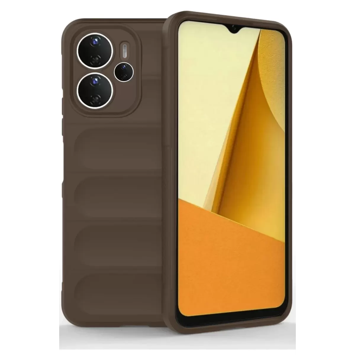 Newface Xiaomi Redmi Note 14 4G Kılıf Optimum Silikon - Kahverengi