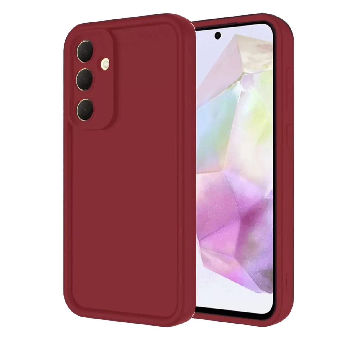 Newface Samsung Galaxy A16 5G Kılıf Viera Silikon - Bordo