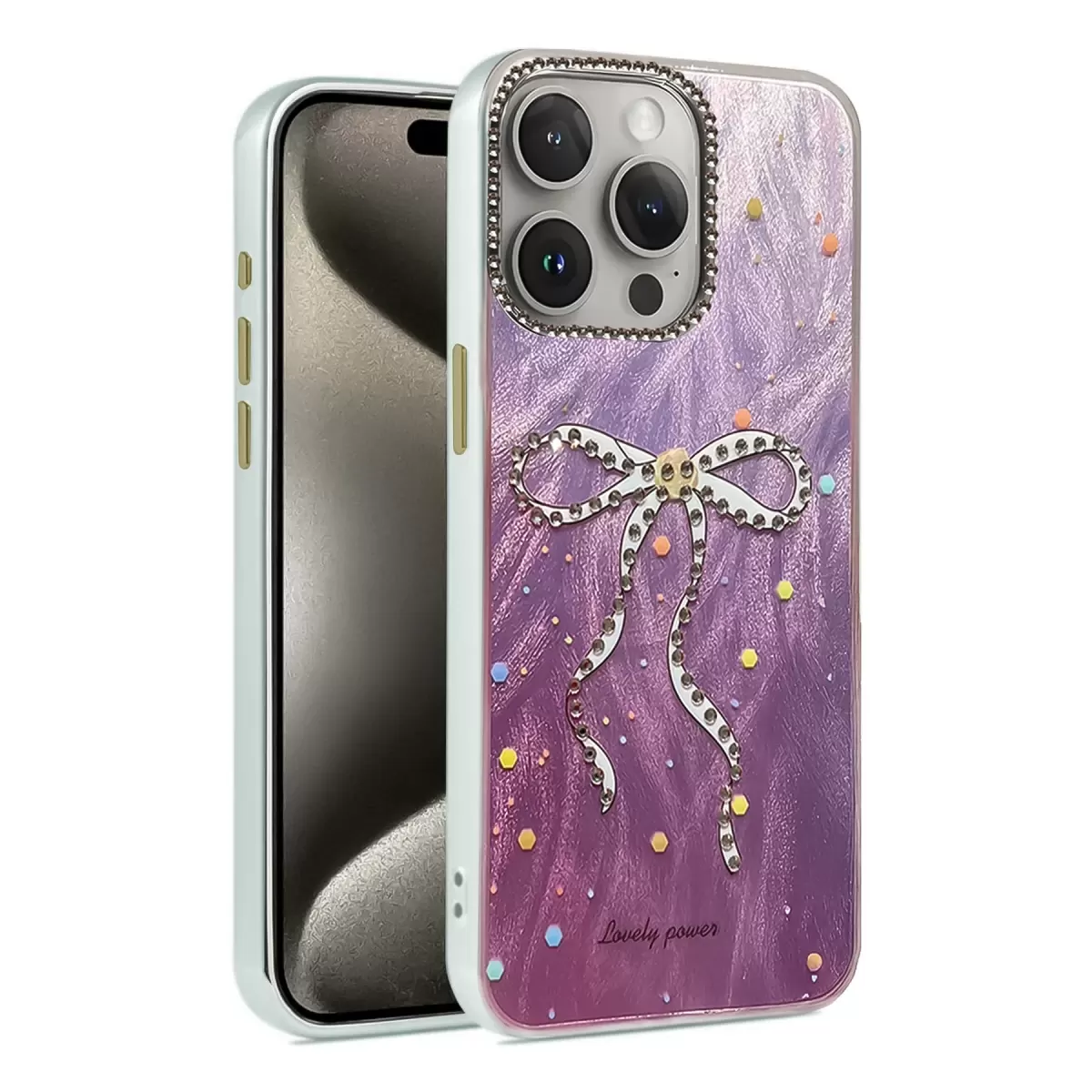 Newface Apple iPhone 14 Pro Kılıf Blade Aynalı Desenli Kapak - Desen 1