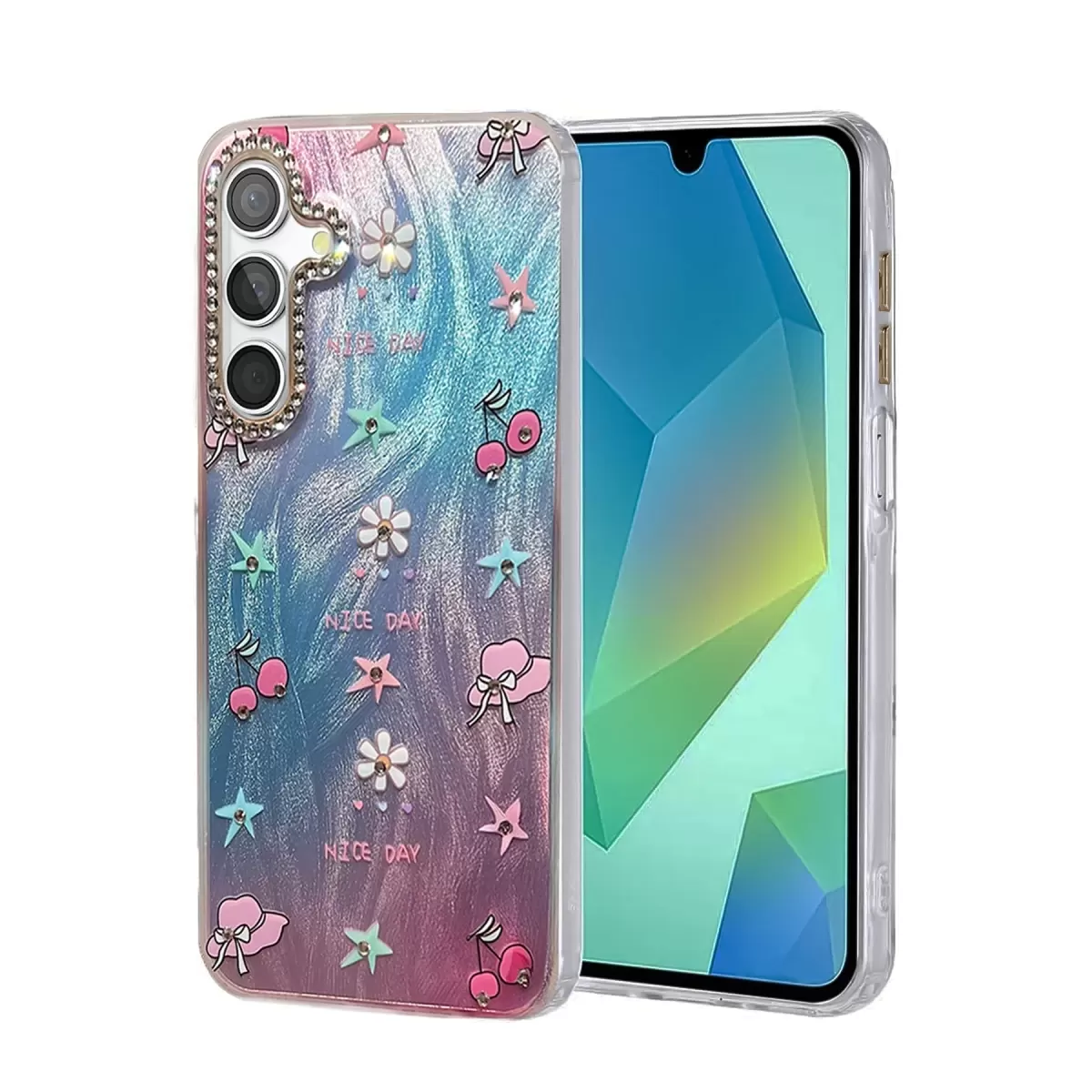Newface Samsung Galaxy A25 5G Kılıf Blade Aynalı Desenli Kapak - Desen 4