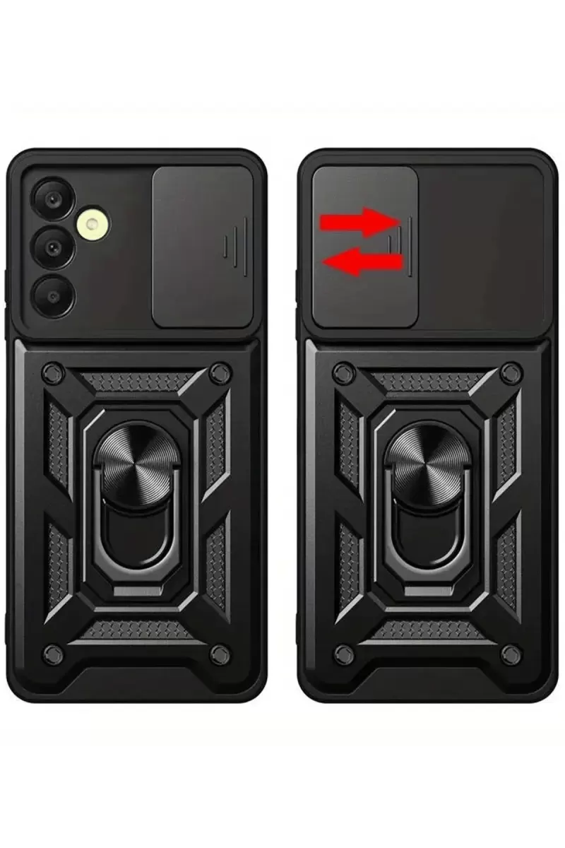 Newface Samsung Galaxy S24 FE Pars Lens Yüzüklü Silikon - Kırmızı