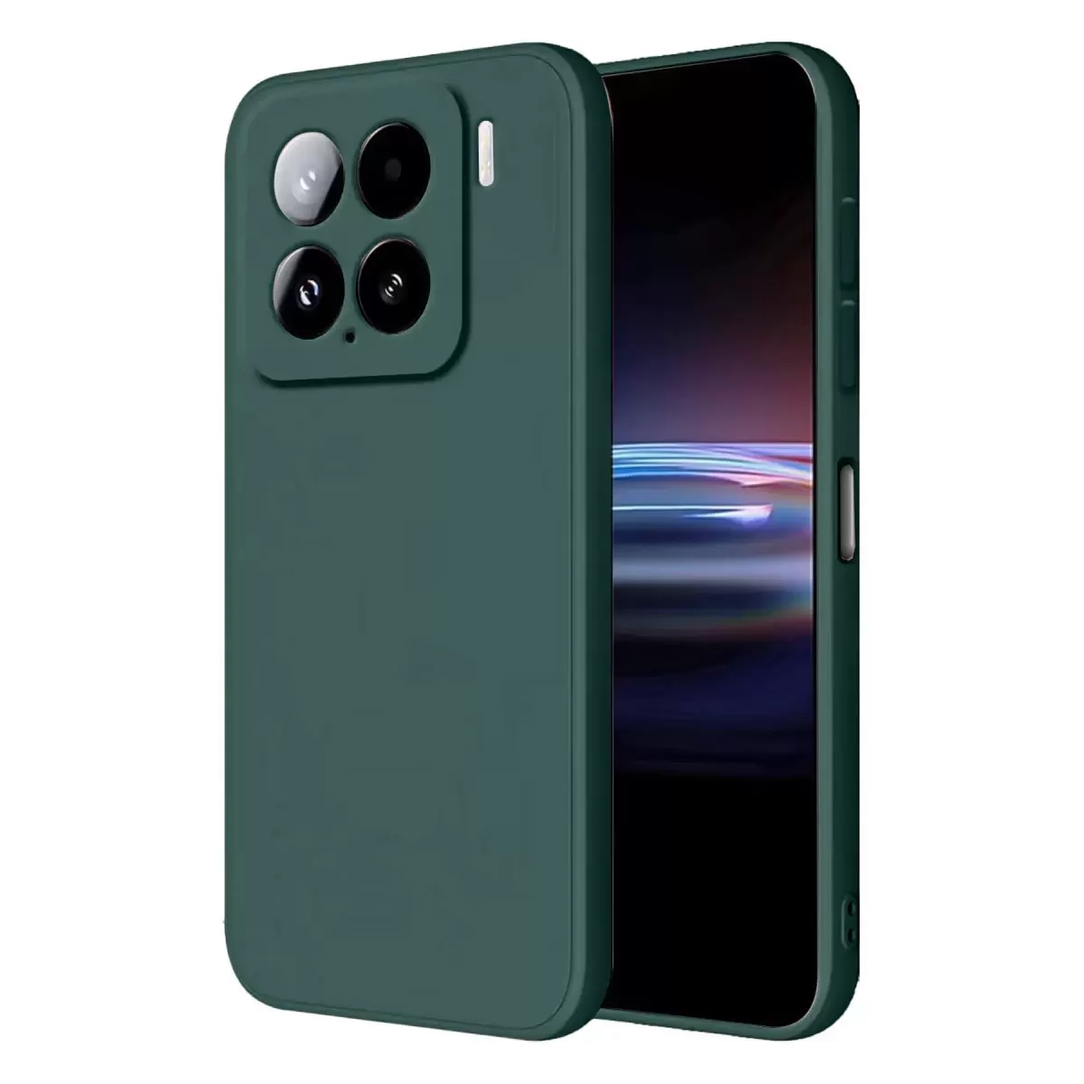 Newface Xiaomi Mi 15 Pro Kılıf Nano içi Kadife Silikon - Koyu Yeşil