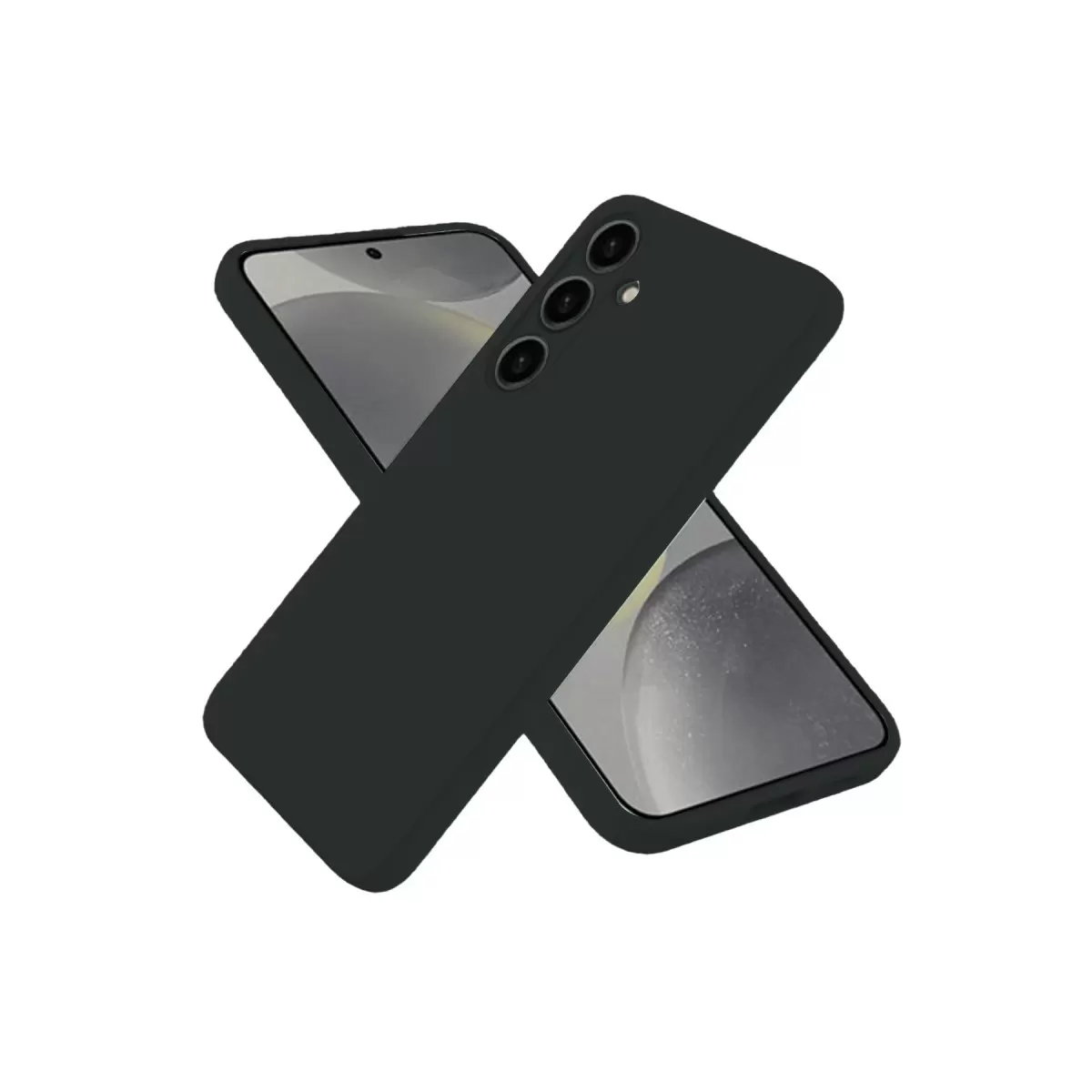 Newface Samsung Galaxy S25 Kılıf Nano içi Kadife Silikon - Siyah