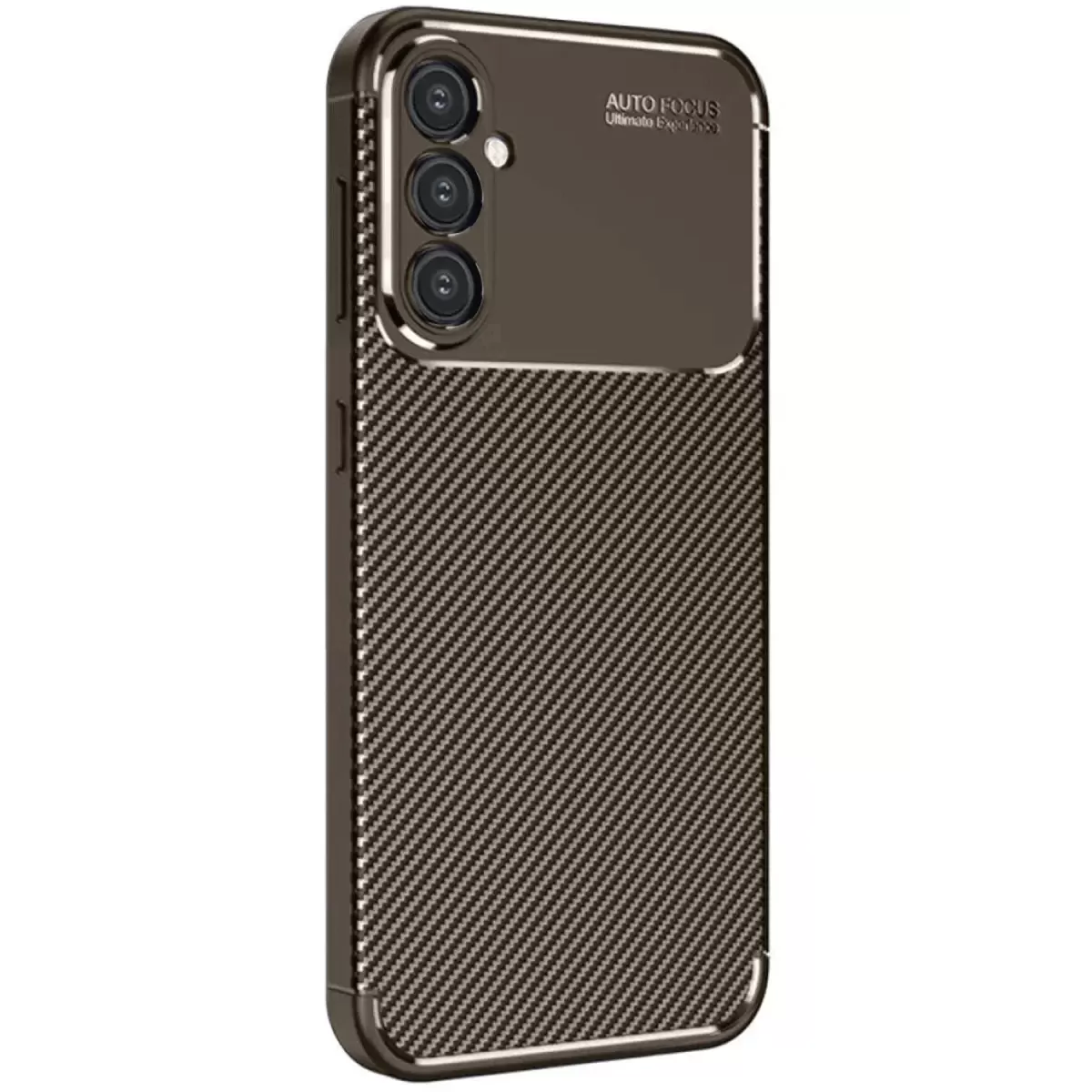Newface Samsung Galaxy A26 Kılıf Auto Focus Karbon Kapak - Kahverengi