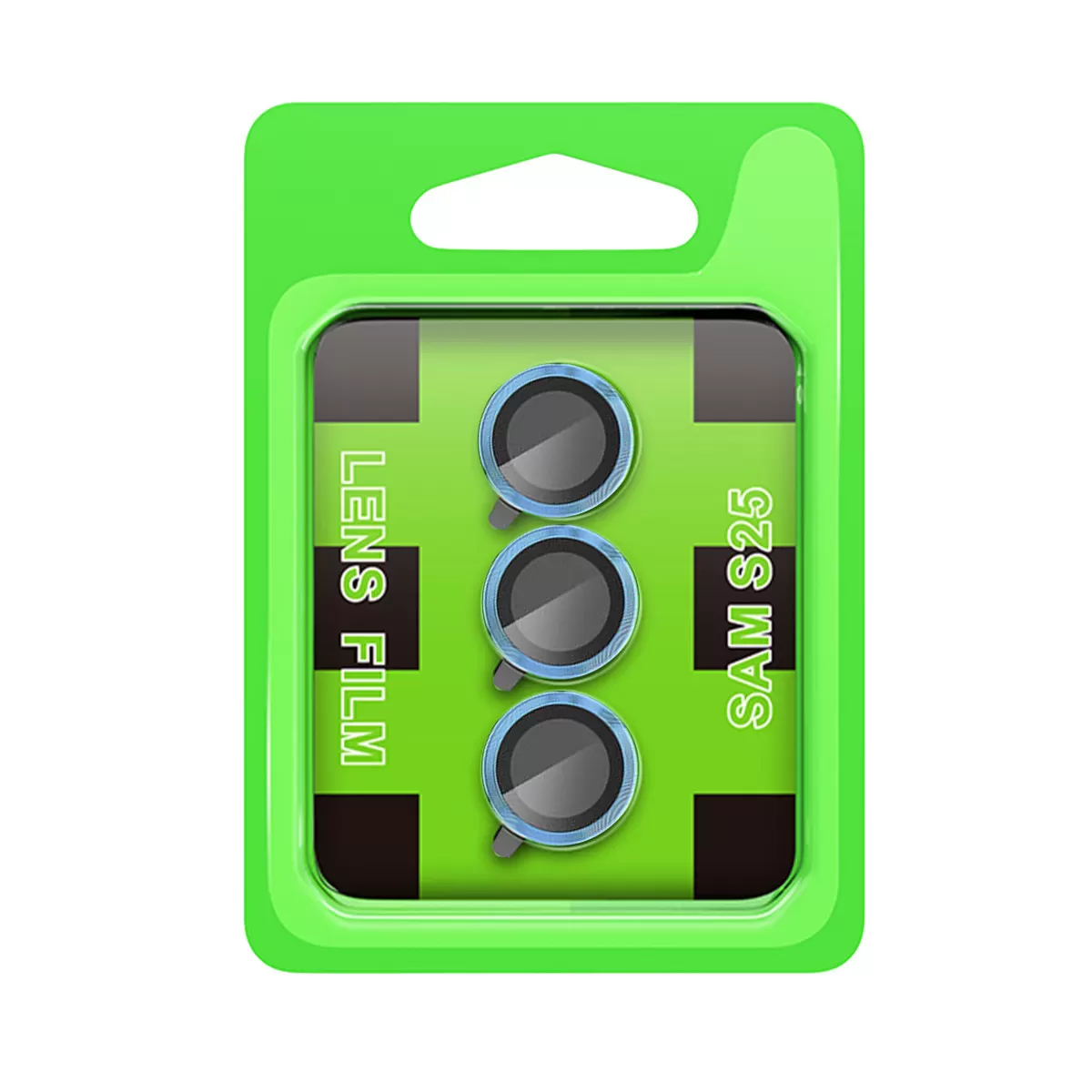 Newface Samsung Galaxy S25 Raze Metal Kamera Lens - Mavi