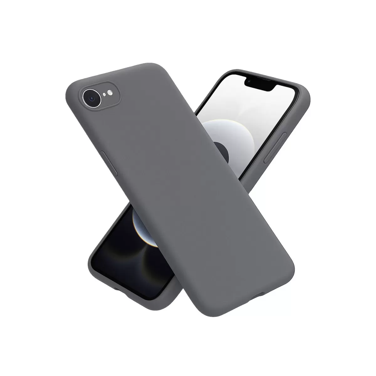 Newface Apple iPhone 16E Kılıf First Silikon - Gri