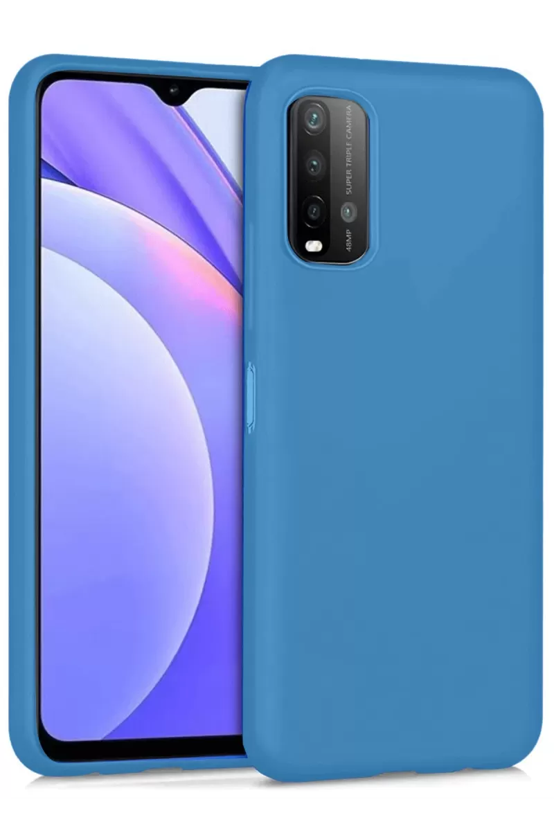 Newface Xiaomi Redmi 9T Kılıf Nano içi Kadife Silikon - Mavi