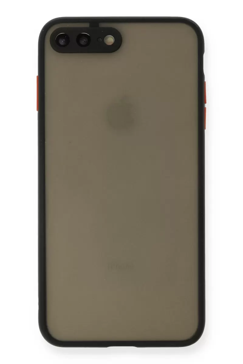 Newface Apple iPhone 7 Plus Kılıf Montreal Silikon Kapak - Siyah