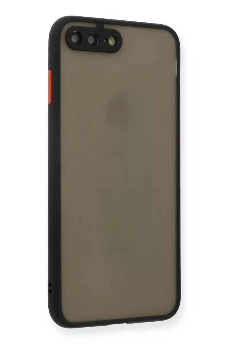 Newface Apple iPhone 7 Plus Kılıf Montreal Silikon Kapak - Siyah