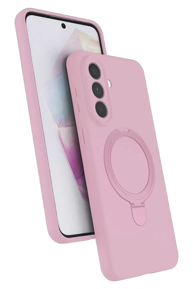 Newface Samsung Galaxy A57 5G Regal Magsafe Standlı Kapak - Açık Pembe