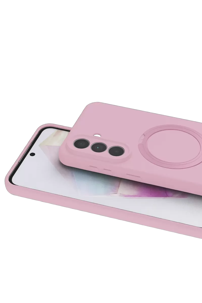 Newface Samsung Galaxy A57 5G Regal Magsafe Standlı Kapak - Açık Pembe