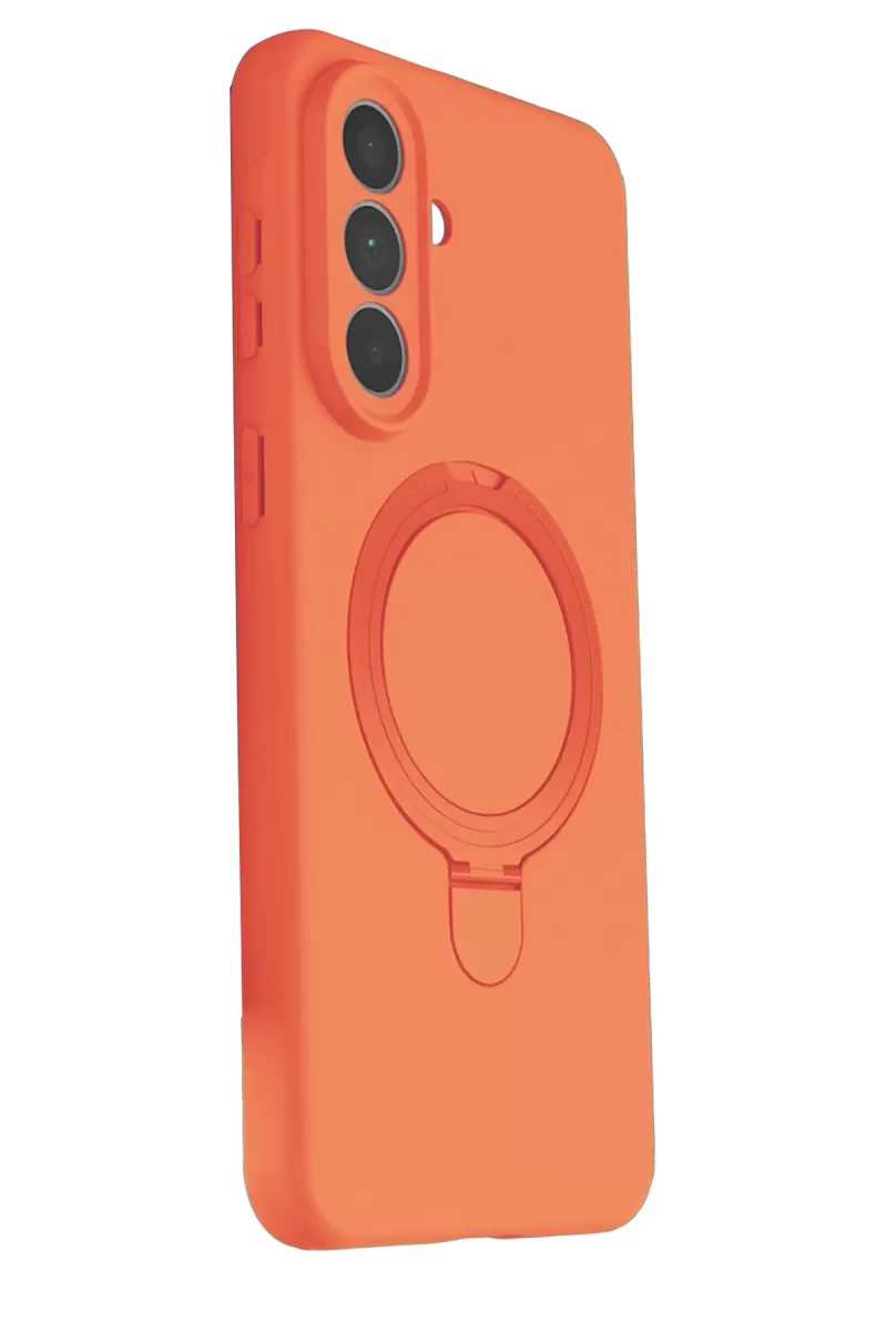 Newface Samsung Galaxy A57 5G Regal Magsafe Standlı Kapak - Turuncu