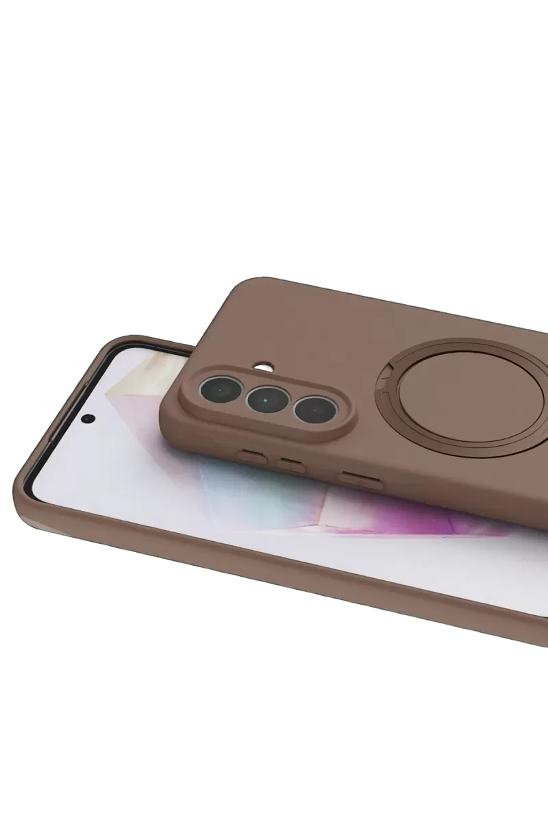 Newface Samsung Galaxy A57 5G Regal Magsafe Standlı Kapak - Çöl Titanyum