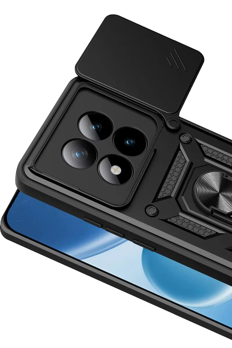 Newface Xiaomi Redmi Note 15 Pro Plus 5G Pars Lens Yüzüklü Silikon - Siyah