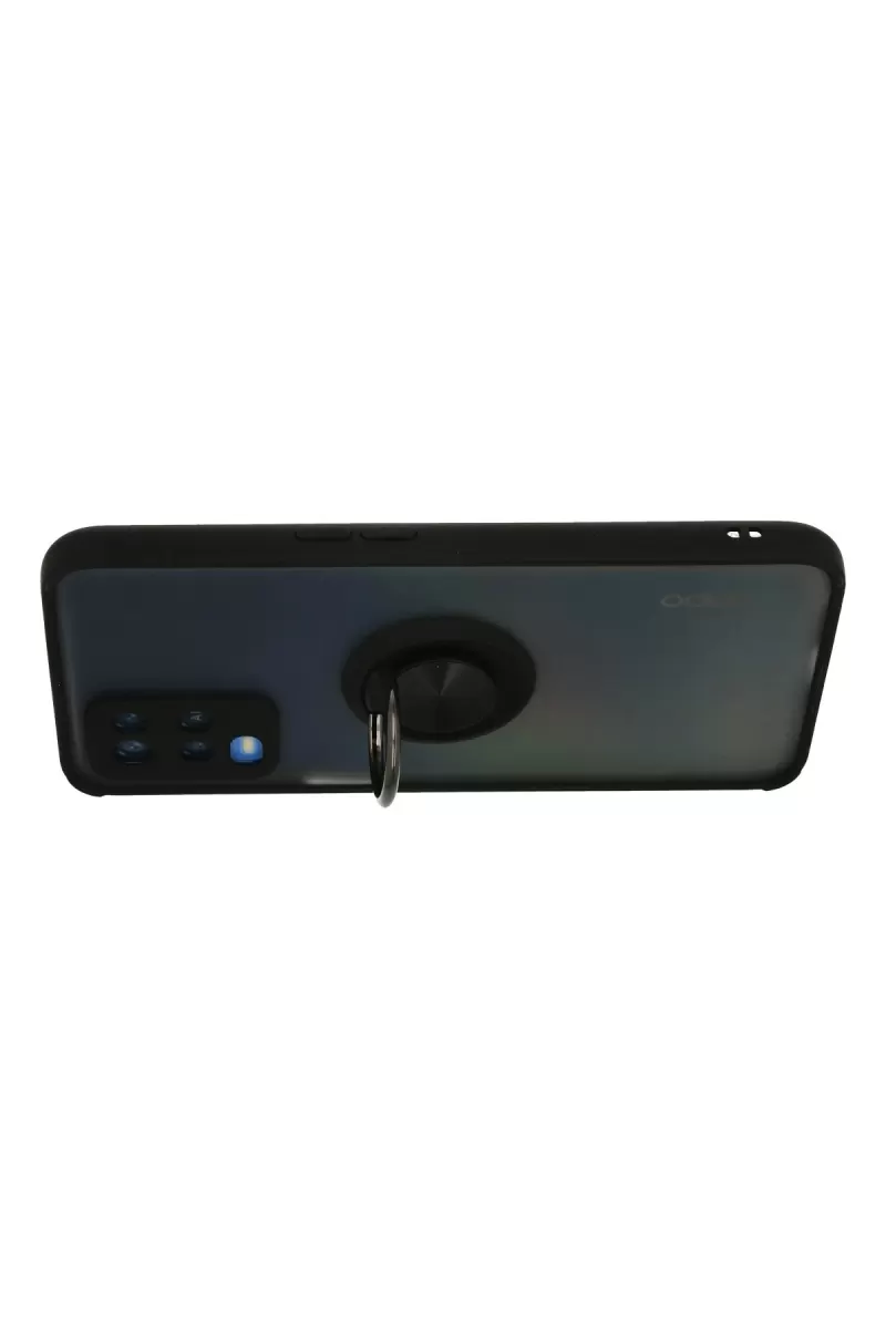 Newface Oppo A54 4G Kılıf Montreal Yüzüklü Silikon Kapak - Siyah