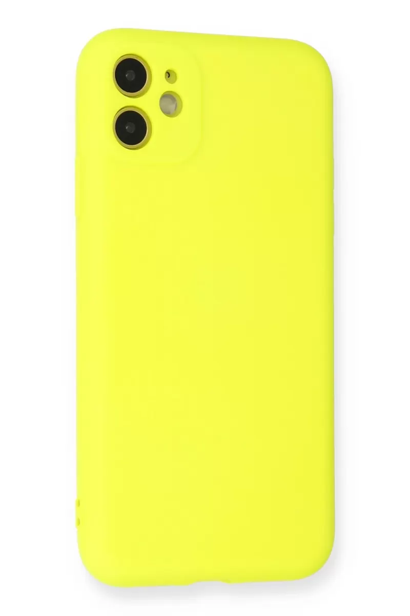 Newface Apple iPhone 11 Kılıf Nano içi Kadife Silikon - Sarı