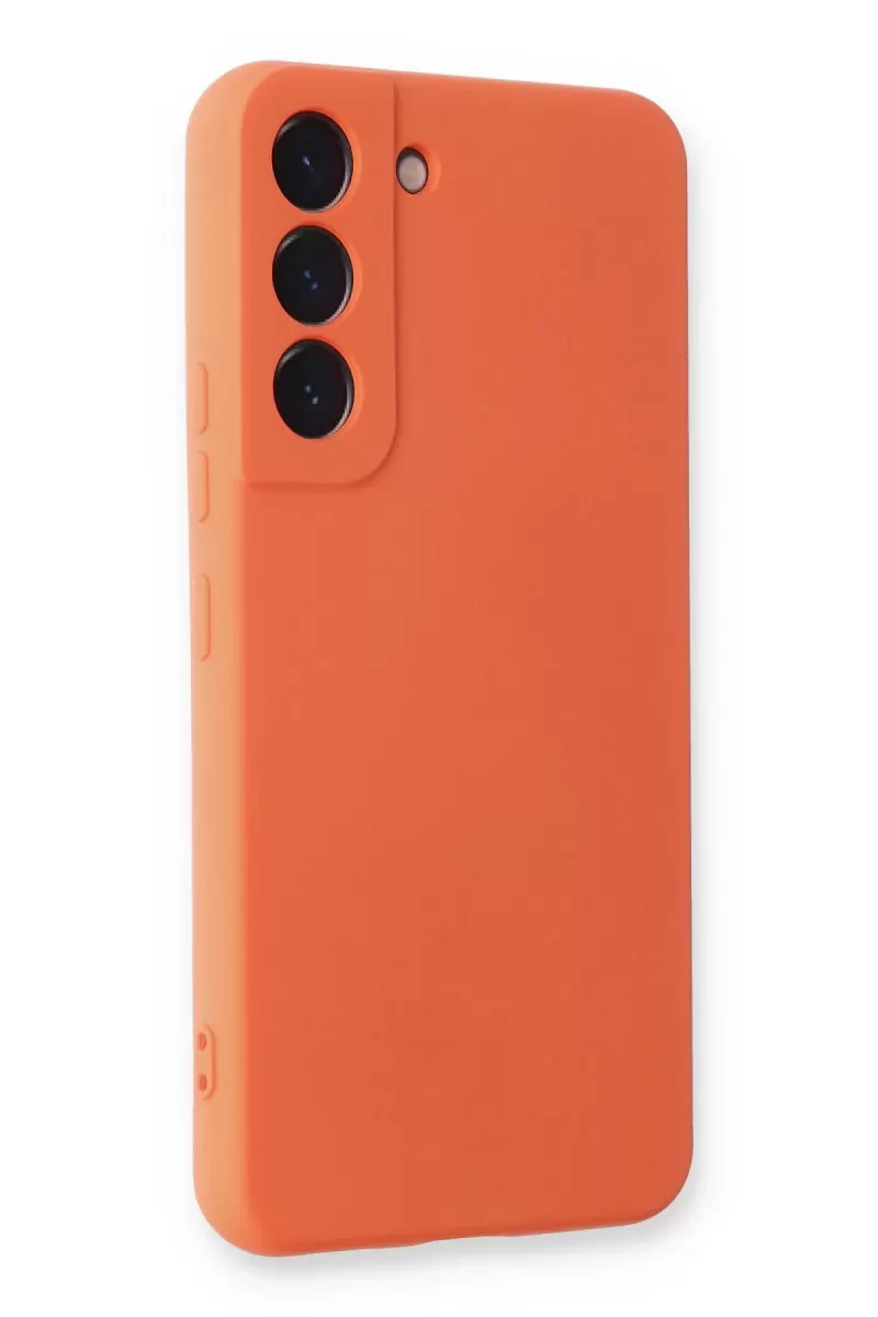 Newface Samsung Galaxy S23 Kılıf Nano içi Kadife Silikon - Turuncu