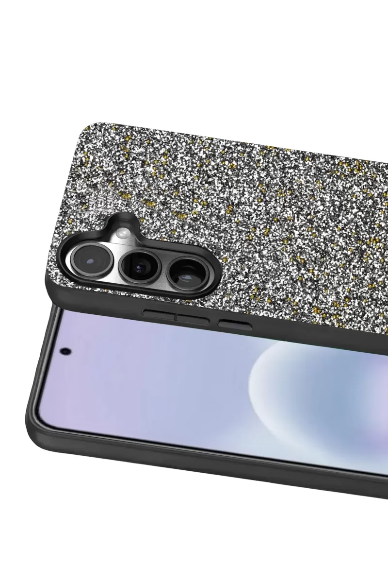 Onegif Samsung Galaxy A37 5G Bright Simli Kapak - Gold